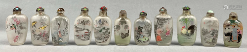 11 snuff bottles. Probably Japan, China old.