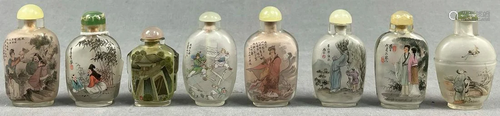 8 snuff bottles. Probably Japan, China old.