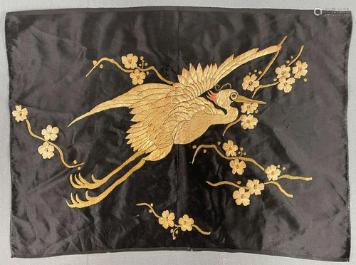 Silk embroidery. Stumpwork. Probably China, Japan