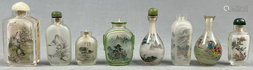 8 snuff bottles. Probably China, Japan old.