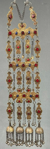 Turkmen jewelry hangings. Probably Central Asia