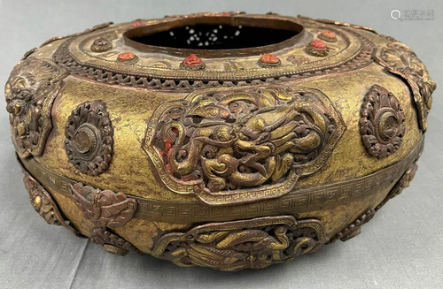 Fragrance vessel? Probably smoke burner, Tibet antique.