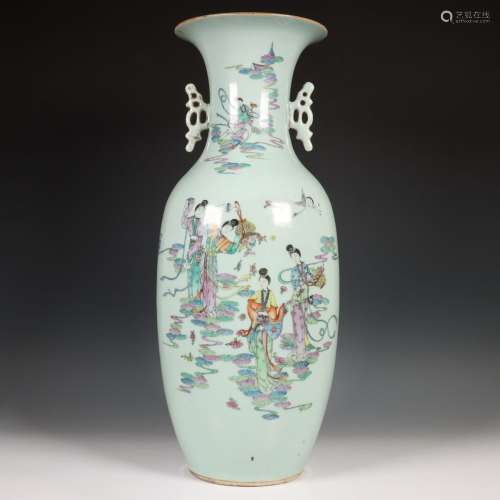 China, porseleinen vaas, 1e helft 20e eeuw,