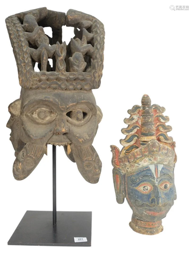 Two Carved Wood Items to include an African carved