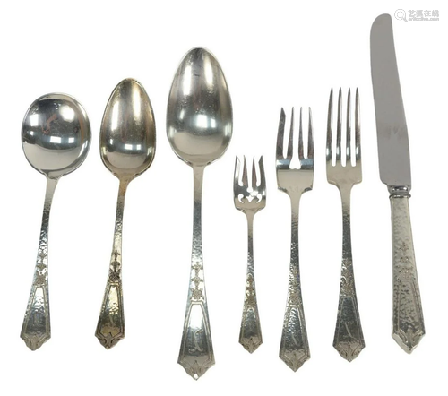 Seventy Two Piece Sterling Silver Flatware Set, hand