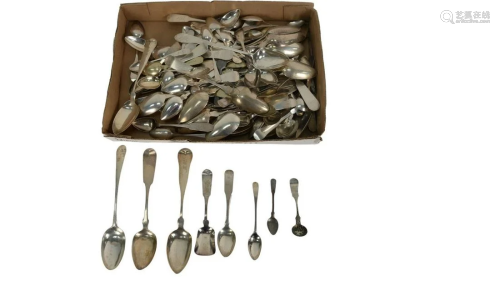 Coin Silver Lot of Various Spoons and various makers,