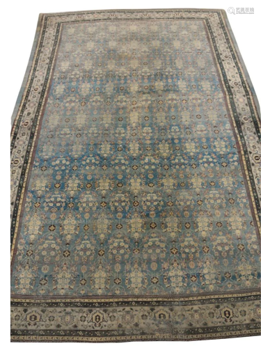 Agra Oriental Carpet, having pale blue field, 13' 5