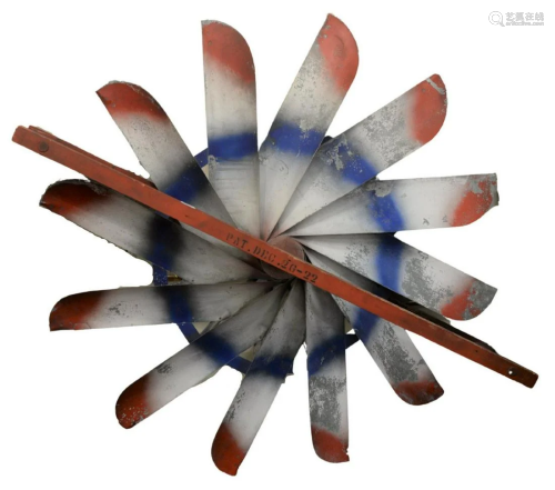 American Red, White and Blue Painted Folk Art Windmill