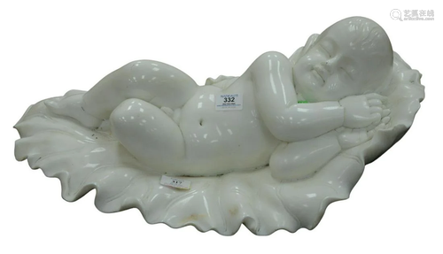 Large Italian Carrara Marble Sculpture of a Sleeping