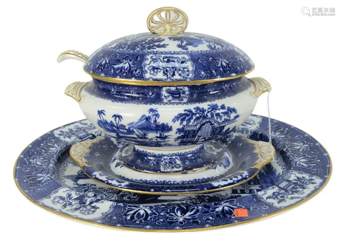 Copeland Five Piece Lot to include a covered tureen,