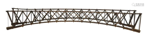 Large Wood Railroad Bridge Model, architectural