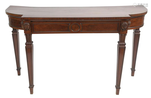 Regency Mahogany Pier Table having carved masks with