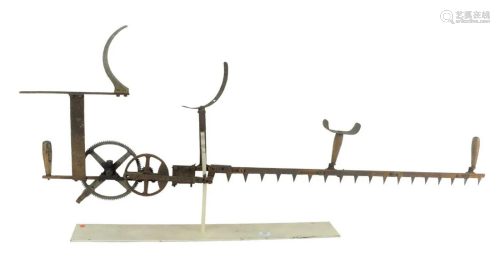The Little Wonder Hedge Trimmer, metal and wood, circa