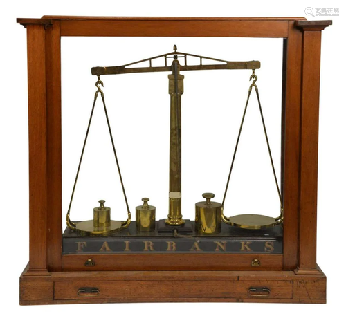 Monumental Fairbanks Balance Scale, brass balance