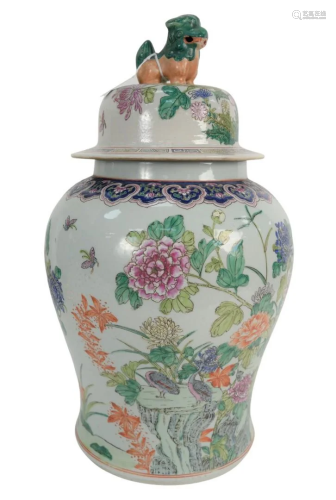 Large Chinese Porcelain Jar in baluster form having