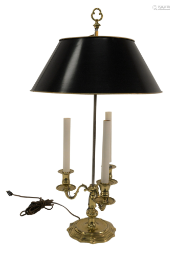 French Bouillotte Table Lamp, to include gilt brass