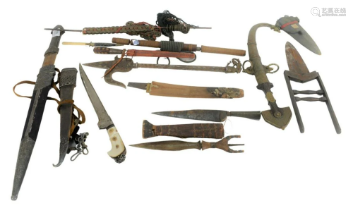 Group of Knives and Daggers to include a Japanese