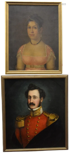 Two Framed Portraits to include a 19th century portrait