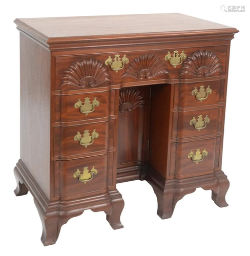 Irion Company Custom Mahogany Kneehole Vanity, having