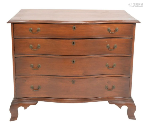 Chippendale Mahogany Four Drawer Chest having