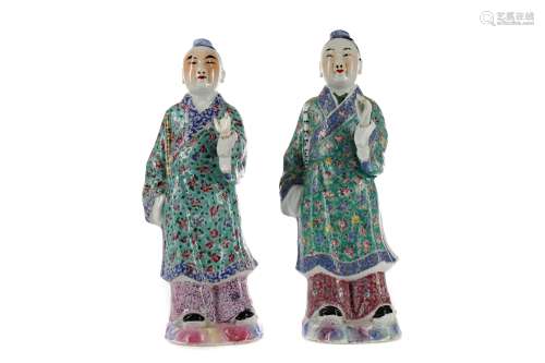 A LOT OF TWO EARLY 20TH CENTURY CHINESE POLYCHROME FIGURES