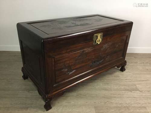 A CHINESE CAMPHORWOOD BLANKET CHEST