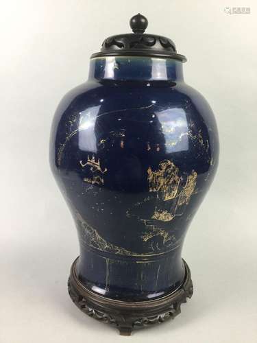 A 19TH CENTURY CHINESE STONEWARE VASE