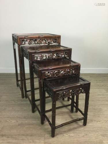 A CHINESE NEST OF FOUR TABLES