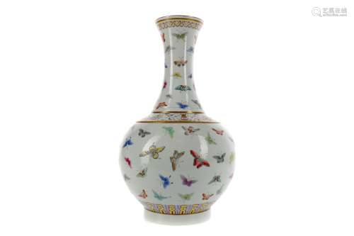 A CHINESE POLYCHROME VASE