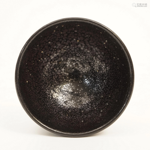 A HUAIREN KILN BOWL WITH OIL SPOT PATTERN