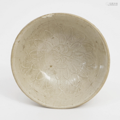 A DING KILN EMBOSSED BOWL