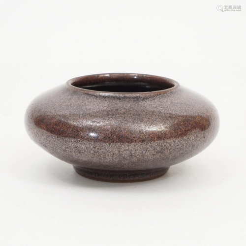 A PURPLE-GOLD GLAZED BOWL