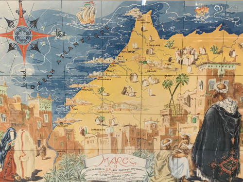 G. Carriat-rolant, 1930s Moroccan Map Poster