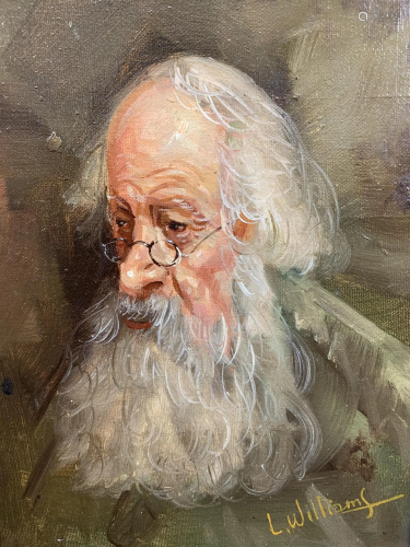 Isaac L Williams Oil Painting, Old Man