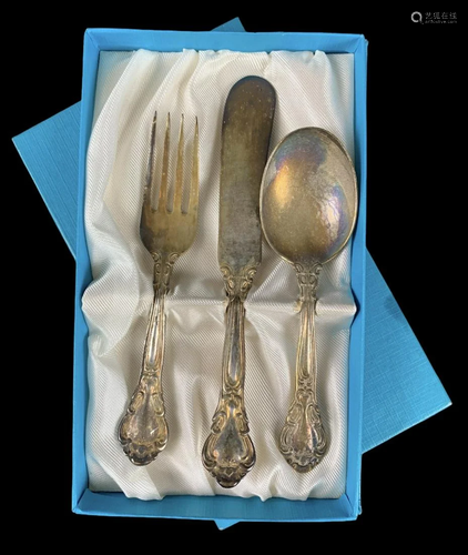 Antique Birks Sterling Silver Child's Cutlery Set