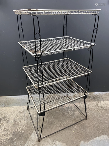 Mid Century Beanstalk Wire Stacking Shelves