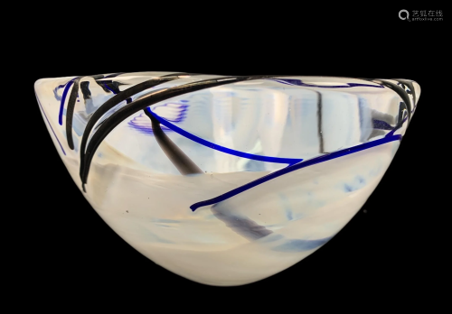 Modernist Kosta Boda Art Glass Bowl