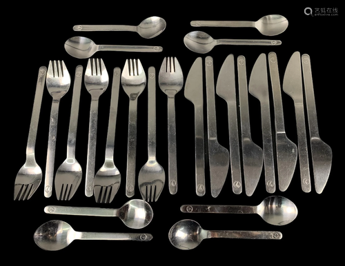 24 Pc Mcm Lufthansa Airlines Wolf Karnagel Cutlery