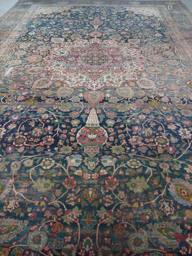 Persian Tabriz Rug Carpet C 1900