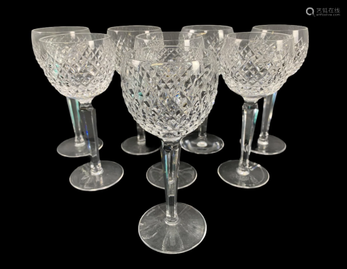 Lot Of 8 Waterford Crystal Wine Glasses