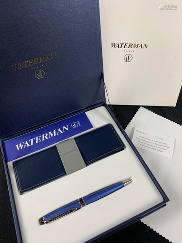 Waterman Paris Blue Ballpoint Pen In Box