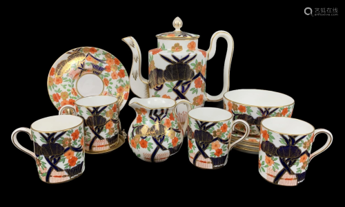 Coalport England 1885 Imari Coffee Service