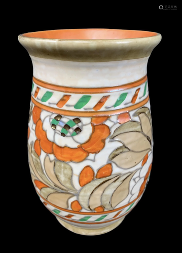 Charlotte Rhead Crown Ducal Tudor Rose Vase