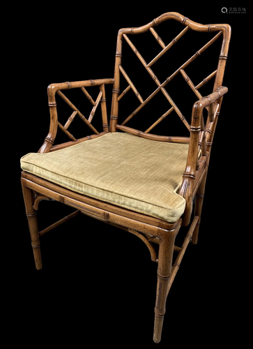 1960s Hollywood Regency Chinese Chippendale Chair