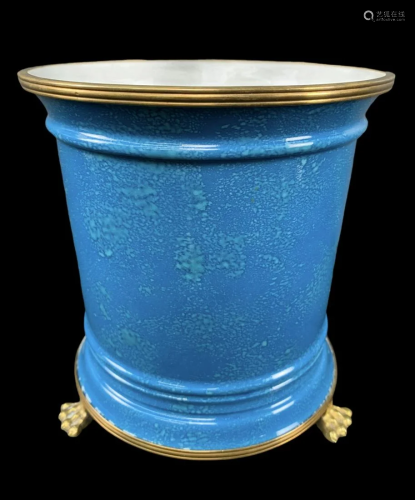 Limoges Gilt Bronze Porcelain Ice Bucket