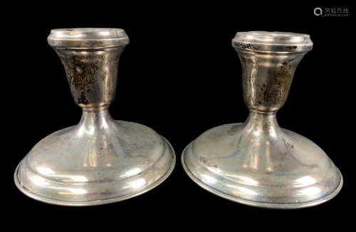 Carl Poul Petersen Sterling Silver Candlesticks