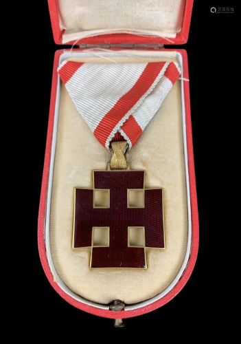 Austria Enamel Cross, Decoration For Merit Medal