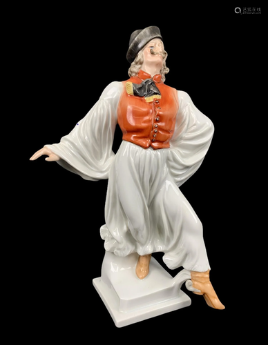 Herend Hungary Porcelain Dancing Peasant Man