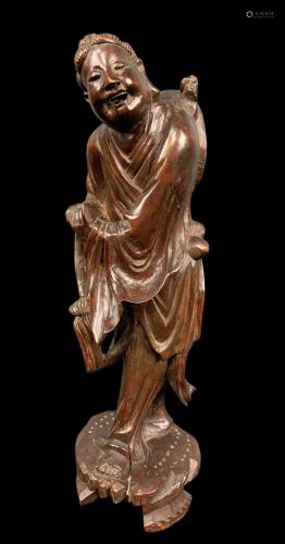 Chinese Carved Rosewood Wise Man