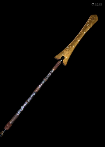 Tall Japanese Early Edo Spear Signed Masayoshi